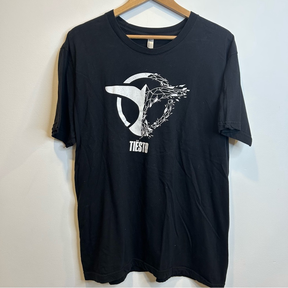 Tiesto Unisex Short Sleeve Tee Shirt Black American Apparel
